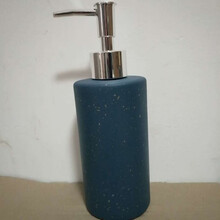 美茜儿 按压瓶  大容量按压式乳液瓶洗手液空瓶子化妆品分装瓶洗发水沐浴露挤压瓶 蓝色金点 黑色压头