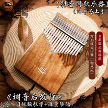新款鲁儒拇指琴卡林巴琴21音/17音初学者kalimba便携式男女生手指钢琴 B类杯形板式17音【玫瑰木】