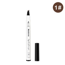 阿嚓热 四头眉笔原生四头分叉野生眉液体自然生动仿真四叉眉笔 1#深咖 1支