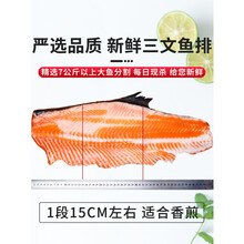 三文鱼骨三文鱼骨三文鱼新鲜鱼排中段整段三文鱼骨冷冻鱼扒一整条三文鱼排