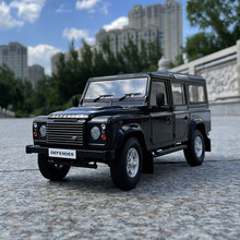 世纪龙 陆虎 路虎卫士 LAND ROVER DEFENDER 110 1:18 汽车模型 黑色右舵