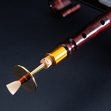印度小叶紫檀唢呐乐器全套演奏纯铜中号索呐喇叭 紫檀大F+3个哨+哨盒子+油