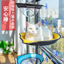 派可为（TOM CAT）猫吊床猫窝猫咪夏季吊床窝窗台挂窝玻璃吸盘式吊床猫床猫爬架猫咪用品吸盘猫窝 蓝色