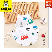 【商场同款】巴布豆0-5岁小孩夏天穿的夏季薄款全棉女宝宝小孩大童肚兜婴儿护肚围纯棉双层纱布儿童肚兜 卡通汽车(纯棉纱布肚兜) 100cm