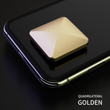 AdultMoonFlipo Flip解压桌面翻滚指尖动能玩具陀螺办公室男士减压无聊神器 （正方形）铝合金-金色