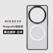 圣德胜magsafe磁吸无线充电适用OPPOfindx6pro手机壳findx6保护套全包防摔防指纹 磁吸款*黑边磨砂·白环[内嵌magsafe磁铁] OPPO Find X6 Pro