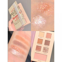 蕾丝眼影盘ins超火小众品牌平价学生闪粉珠光防水大地色小盘便携 2#心情树洞+3#秘密手账