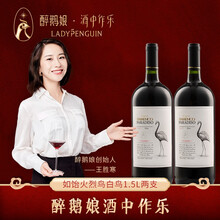 醉鹅娘 如饴火烈鸟酒白鸟经典梅洛干红葡萄酒 智利酒庄直供进口葡萄红酒1.5L大瓶装2支