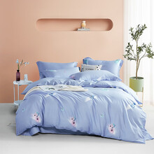 罗莱家纺 被套单件 床上用品被套双人简约被罩单件 露丝花园被套-紫色 150*215cm