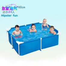 儿童气垫游泳池超大型成人支架游泳池儿童家用家庭免充气戏水池大小孩加厚户外池 蓝白款180*140*60cm(标配)