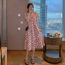 小兀 孕妇装夏装孕妇裙夏季夏天外穿孕妇连衣裙宽松大码孕妇裙子孕妈装 红色 L