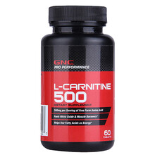 美国运动加强型左旋肉碱L-Carnitine500mg60粒健身体形控体脂