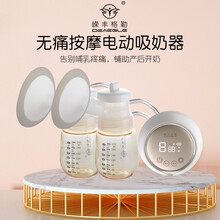 嵘丰格勒 吸奶器电动双边静音储奶器产妇母乳集奶器硅胶储奶袋吸力大拔奶器智能无痛按摩挤奶器自动 双边电动吸奶器