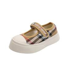 支持鴻星尔克迪士尼官·网旗舰同款韩版女童帆布鞋2021夏季新款女孩浅口单鞋儿童软底布鞋宝宝童鞋 黑色 31码内长19.5cm