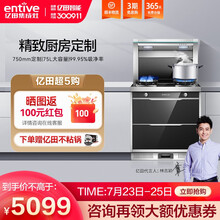 亿田（entive）A5集成灶一体灶侧吸下排  家用750小户型集成灶 燃气灶油烟机储物柜套装 桶装液化气