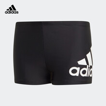 阿迪达斯官网 adidas YB BOS BRIEF 新款大童装游泳运动泳裤GN5891 黑色/白 176CM