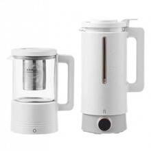 破壁机家用小型豆浆机加热全自动豆浆机多功能预约养生壶 流云白(搅拌杯+养生杯)