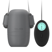 GALAKU电动飞机杯男用自慰器全自动震动夹吸便携超紧私处手办倒模名器口吸飞机bei成人玩具情趣用品 【灰色贯通版】可视化表盘+无级变速+遥控控制