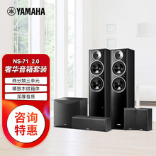 雅马哈（YAMAHA）NS-71 音箱家庭影院音响套装5.1落地音响 hifi环绕影院客厅家用 NS-F71 5.0+SW050 黑色