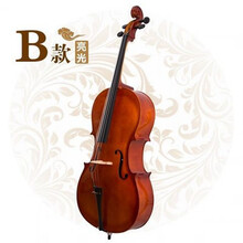 新韵手工初学者入门儿童成人练习考级演奏级大提琴多多 升级版考级亮光1/8身高115cm-125cm