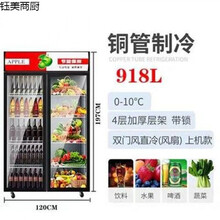 钰美商厨饮料柜商用展示柜冷藏保鲜柜立式冰柜商用双门超市啤酒柜酒水风冷冰箱饮料柜冰柜商用冷饮柜商用冰箱 双门上机风冷款