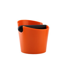 咖啡渣桶 咖啡粉渣桶ABS塑料敲渣桶圆形小型敲渣槽半自动咖啡机专用废渣盒 小圆渣橙色