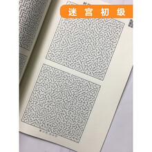 迷宫纸制儿童益智思维游戏书玩具小学生高难度冒险专注力耐力训练 迷宫 初级版 60页