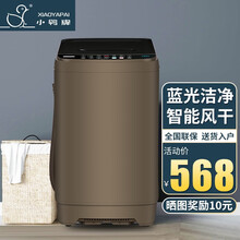 小鸭（LittleDuck）8公斤波轮洗衣机全自动 家用小型大容量 宿舍租房公寓用 一键脱水带甩干 【仿生洗护更洁净 咖啡金 蓝光款】