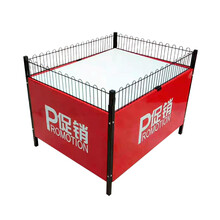 堆头展示架超市促销台折叠货架特价车甩货车促销车雷动 普通款红色80*80