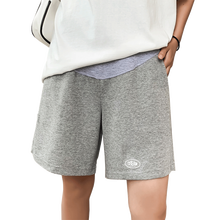 敏潮格伦孕妇短裤女夏季薄款外穿时尚宽松运动休闲阔腿裤潮妈棉五分中裤 灰色 M