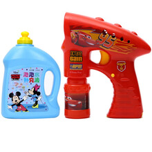 迪士尼电动泡泡机玩具防漏水儿童全自动吹泡泡机器冰雪奇缘照相机泡泡补充液 汽车款泡泡机+1000ML泡泡液