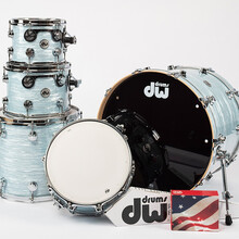 DW 收藏家系列 贴面工艺 PALE BLUE OYSTER DW美产Collector's架子鼓 北美枫木爵士鼓5鼓套鼓