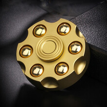 克雷格（KELEIGE）左轮指尖陀螺edc创意减压玩具指间玩具解压玩具泄密者同款 黄色左轮