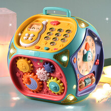 奥智嘉七面体游戏桌儿童玩具女孩男孩婴儿益智玩具早教学习机手拍鼓宝宝1-2-3-4岁多面体