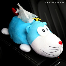 赛霸奥 汽车扶手箱车载纸巾盒抽挂式车用遮阳板车内创意可爱抽纸盒 小猫