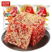 比比赞原切猪肉脯肉食熟食肉干即食猪肉铺下酒菜网红小零食品小吃 香辣味100g送同100g[共2袋约14片]