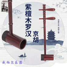 京胡民族乐器紫檀木西皮二黄京胡初学演奏京胡加铝合金琴盒 二黄