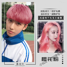 2021网红染发剂植物流行色自己染打蜡膏女男头发抛光不伤发染发膏 蜡樱花粉【护色 不伤发】