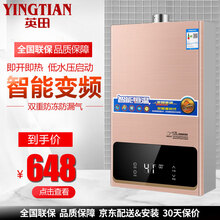 英田燃气热水器家用强排式热水器煤气智能变频恒温小户型双重防冻防漏气热水器 智能恒温断电记忆—10升管道天然气 自行安装