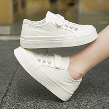 迪士尼品牌上新儿童小白鞋女童帆布鞋春夏季2021新款软底透气薄款白色布鞋男童鞋 白色（偏小一码） 31码 【鞋内长19.5cm/适用脚长19.0cm