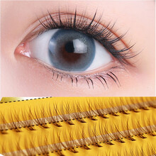 GUTCHE 自然新款稻草人芭比娃娃嫁接朵毛自嫁接睫毛浓密单簇种植假眼睫毛 #嫁接睫毛