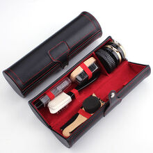 晗畅鞋油真皮皮鞋保养油黑色无色通用黑又亮擦鞋神器家用多功能 圆筒十件套(三根鞋油+擦鞋手套 )