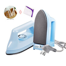 旦榄小熨斗迷你干烫电熨斗旅行熨斗JK格裙娃衣专用学生宿舍拼豆豆烫斗 蓝色(460W)+烫衣垫+喷水瓶