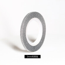 薇林美甲金银线 金莎磨砂质感闪闪的背带胶DIY装饰饰品金砂线 3mm 纯银色