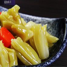 宁波开胃爽口菜花梗花菜梗泡菜酱菜下饭菜酒店酒席家宴冷盘 3个罐装500克(净含量%50以上)