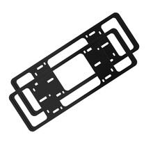 悦野 新交规车牌架框 汽车用品车牌架牌照框车牌框号牌罩架牌边照托底座 镁铝合金轨道款-黑色