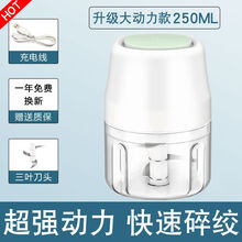 家用厨房电动捣蒜泥神器捣蒜器拉蒜器自动打蒜拉蒜神器辅食绞肉机 全面升级新款主机强力速绞+250ML 电动速绞USB线 一年质保