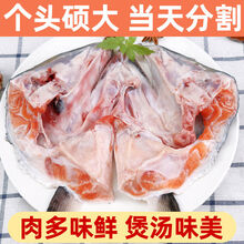 三文鱼头新鲜超大冰鲜冷冻鱼头烧烤炖汤食材剁椒鱼头真空包装 1只装 三文鱼头【400-500g/只】