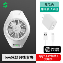 小米黑鲨冰封散热背夹Pro手机散热器半导体制冷风扇游戏适用小米OPPO红魔vivo华为苹果安卓通用 小米冰封散热背夹+1米线+18W头【顺丰】