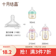 十月结晶 宽口径奶嘴硅胶柔软新生儿学饮宝宝奶嘴 宽口径 十字奶嘴【12个月以上】